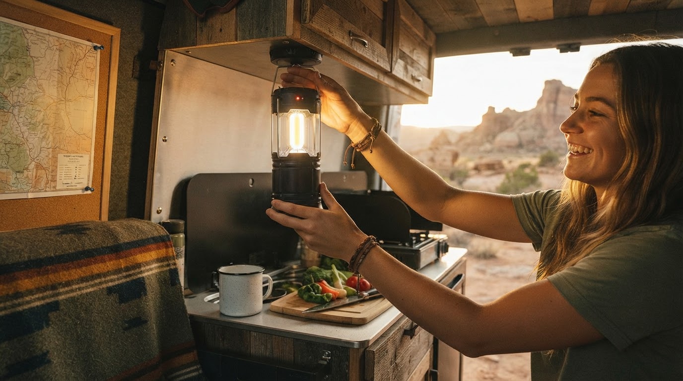 Hands-Free Utility With Led Camping Lantern Magnetic Mounts