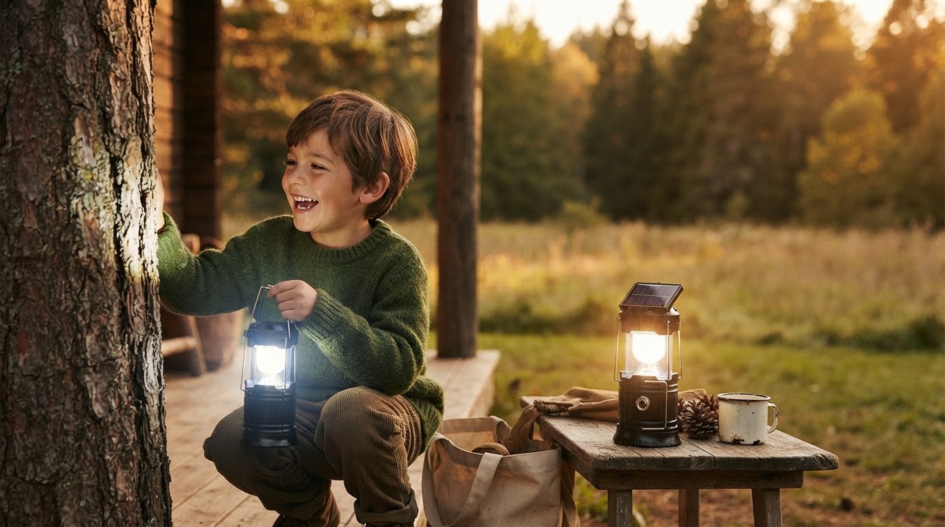 How do I maintain a solar powered camping light?