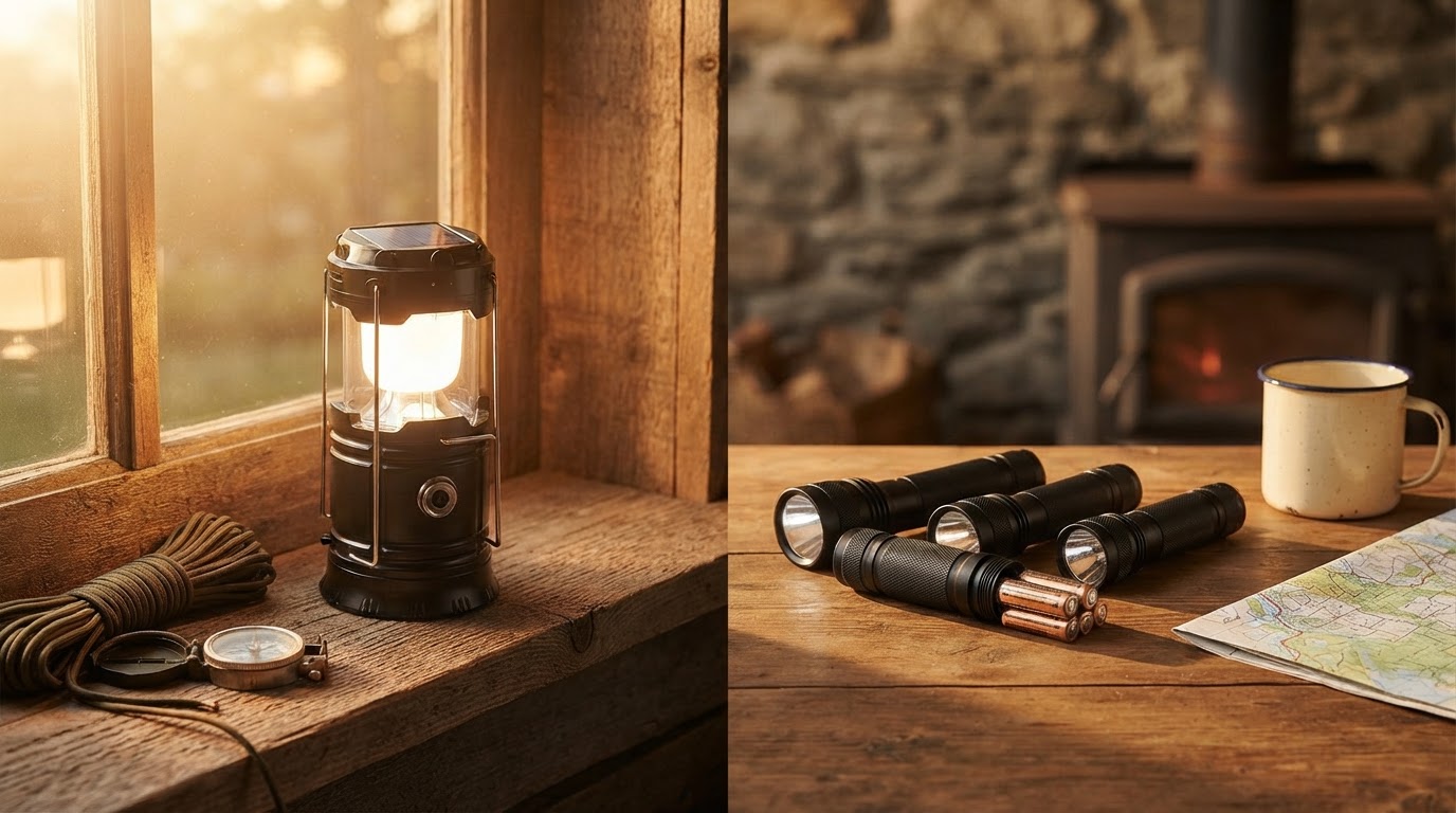 Solar Lanterns vs. Battery Flashlights for Off-Grid Preparedness