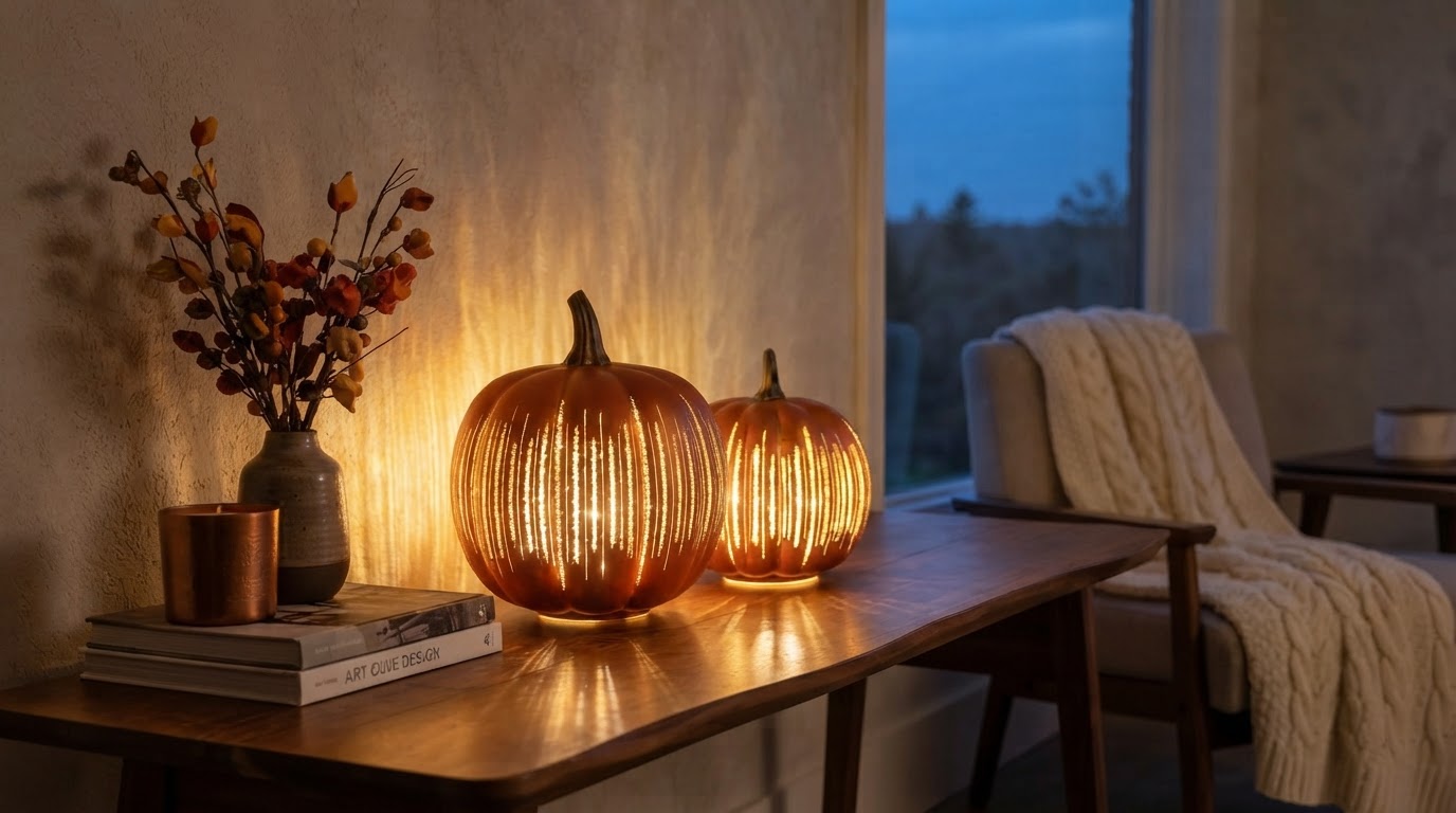 Elevating Autumn with Starry Night Glass Pumpkins