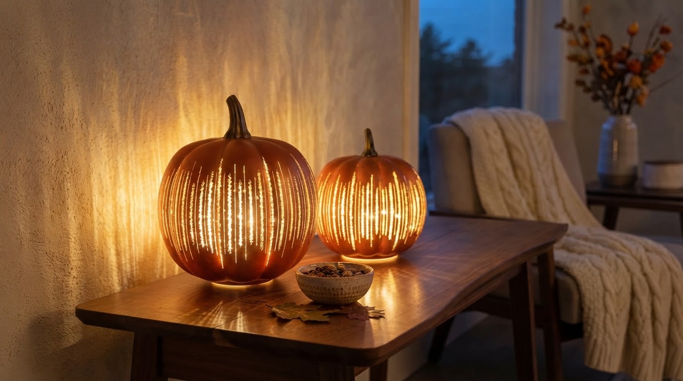 Why use Starry Night Glass Pumpkins for harvest decor?