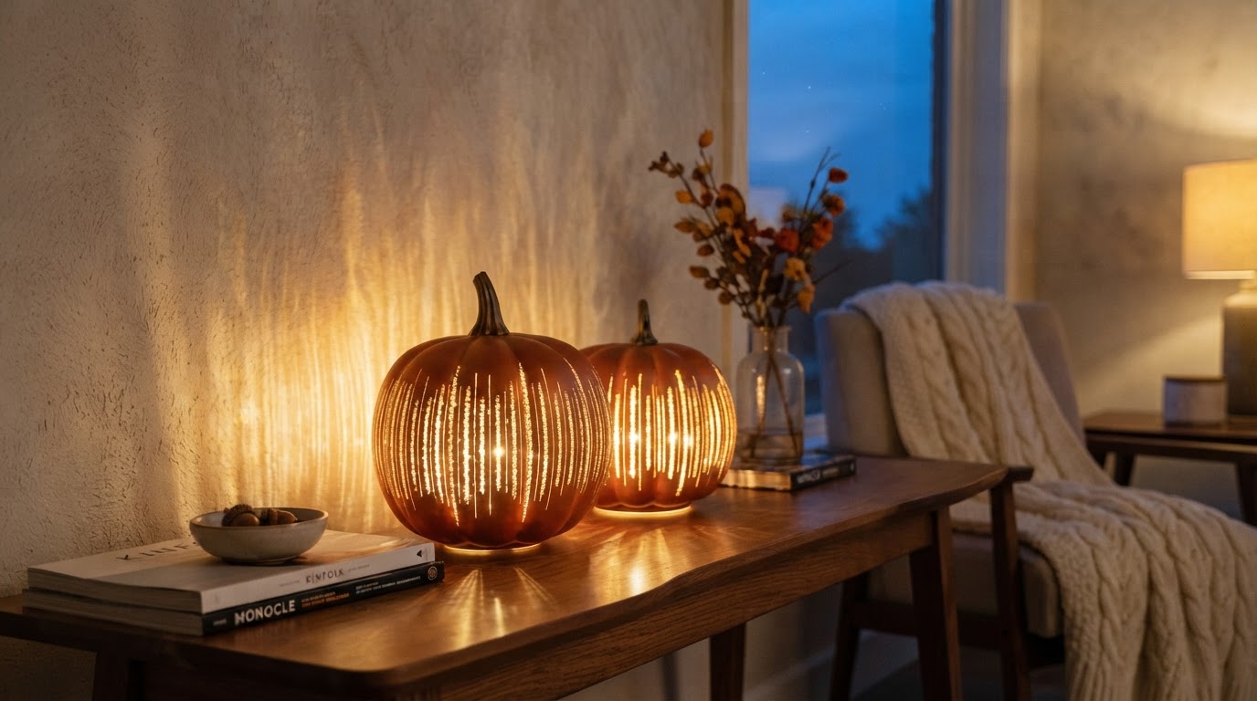 Why buy Starry Night Glass Pumpkins - Illuminated Set of 2?
