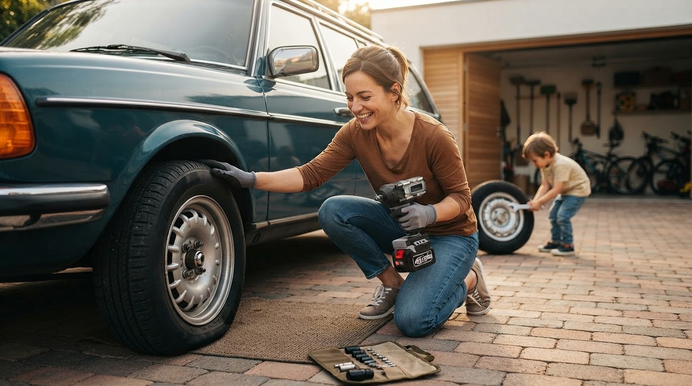 DIY Tire Changes with Madebut 3-Speed Electric Power Wrenches