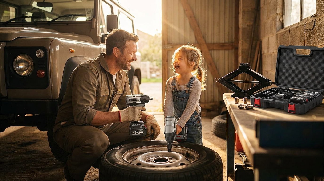 Changing Tires with Madebut Cordless Impact Wrench