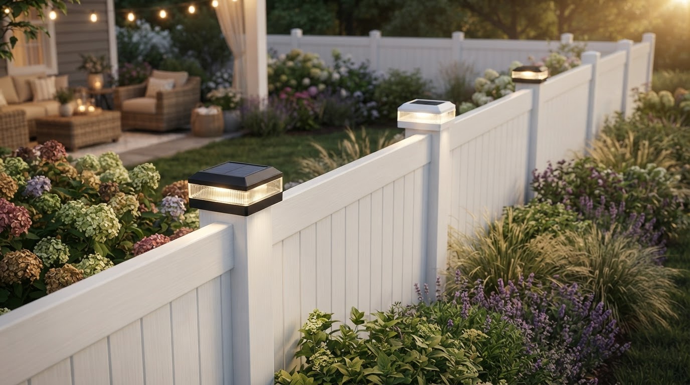 How do Solar Fence Post Lights fit vinyl fencing?