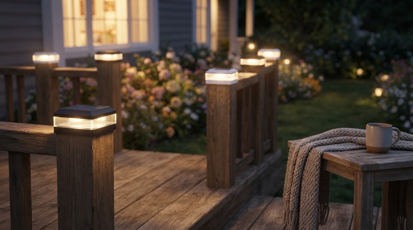 Why choose warm white Solar Fence Post Lights?
