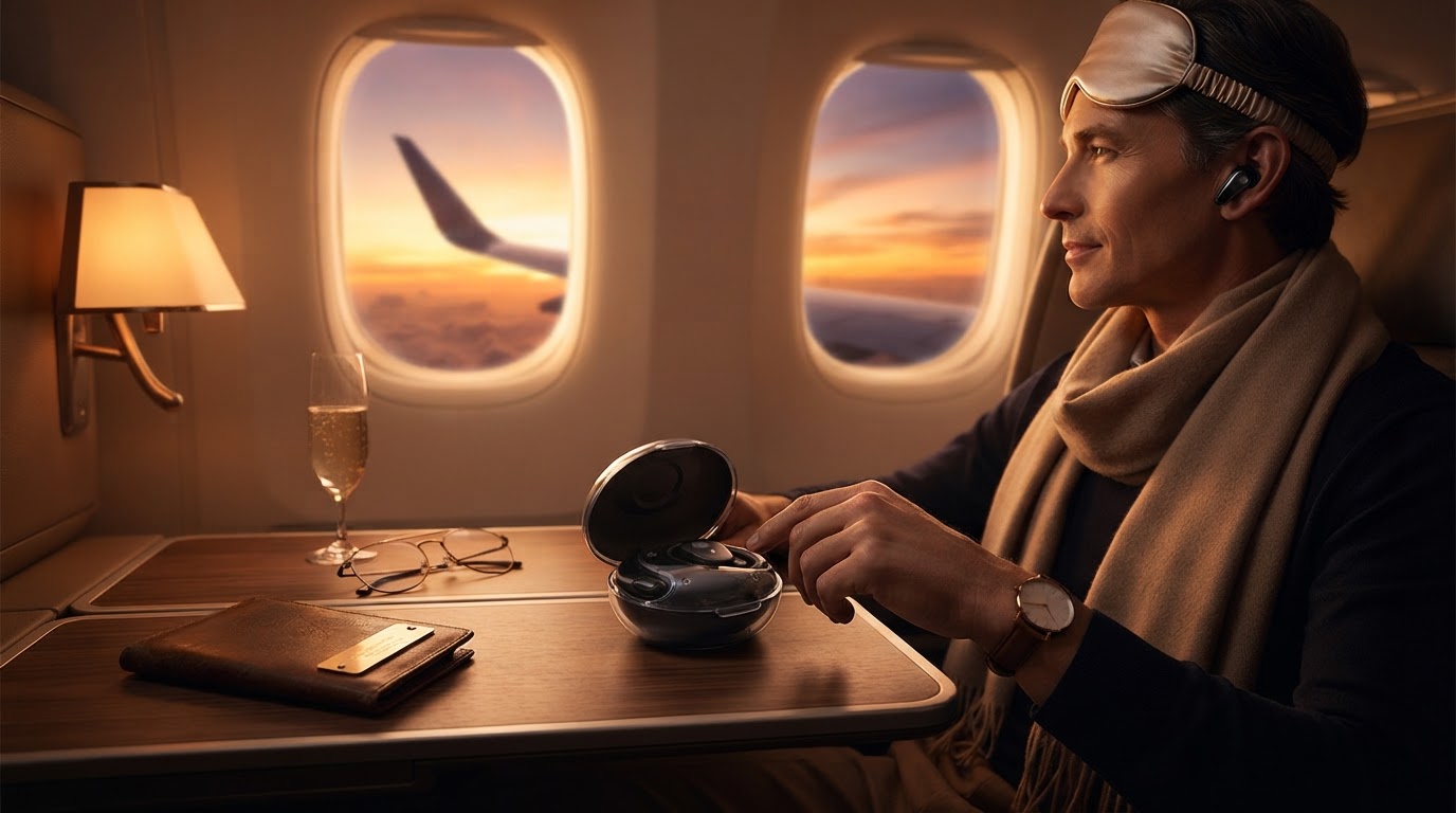AI Powered Wireless Bluetooth Translation Headphones with HiFi Stereo Sound for Long Haul Flights