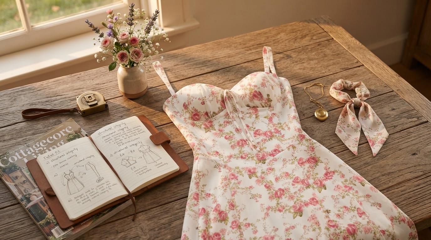 Floral Bustier Midriff Waist Shaper Dress Field Test