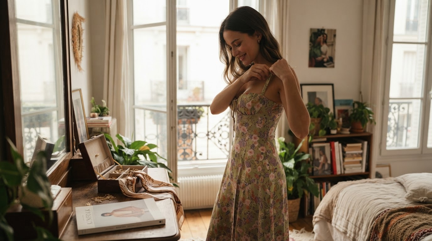 Does the Floral Bustier Midriff Waist Shaper Dress work?