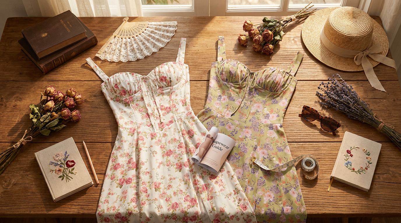 Selecting a Vintage Floral Corset Midi Dress with Support