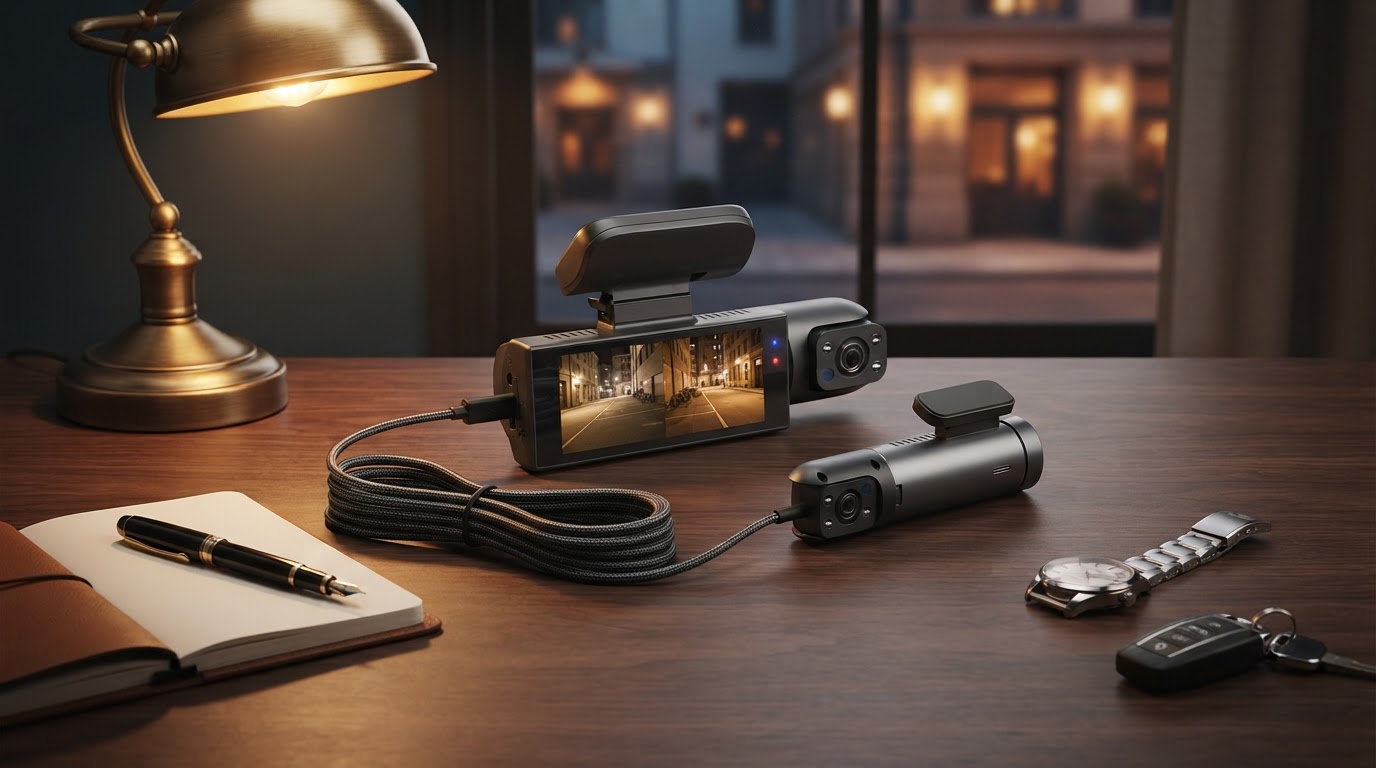 Dual Camera Dash Cam Use for 24/7 Parking Security