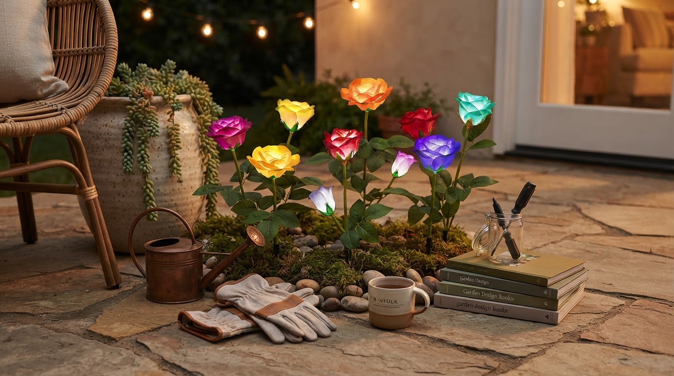 Elevating Nighttime Landscaping with solar Glow Roses