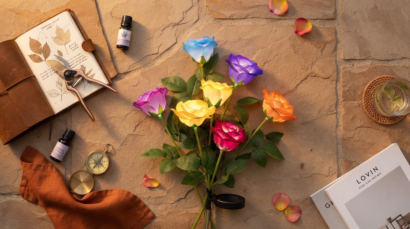 Enhancing Nighttime Curb Appeal with solar Glow Roses