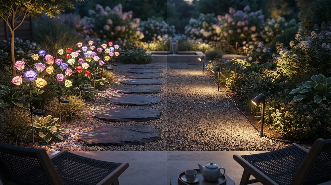 Evaluating solar Glow Roses for Modern Outdoor Lighting