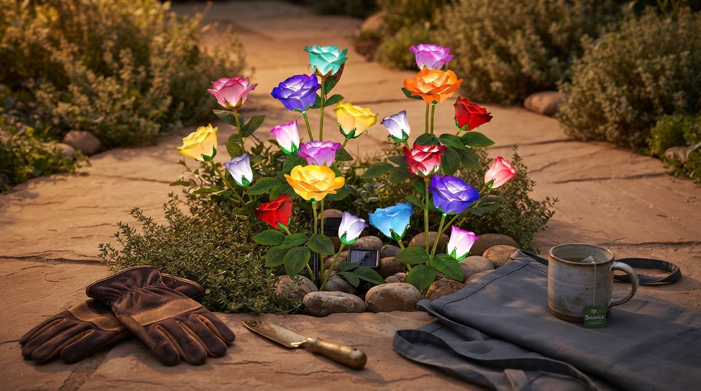 Enhancing Walkway Safety with solar Glow Roses