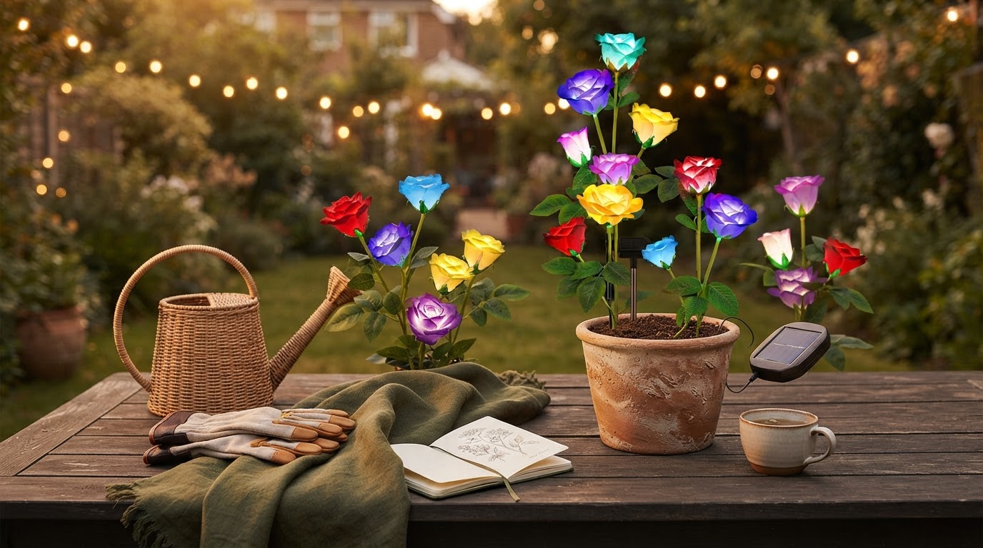 Enhancing Nighttime Curb Appeal with solar Glow Roses