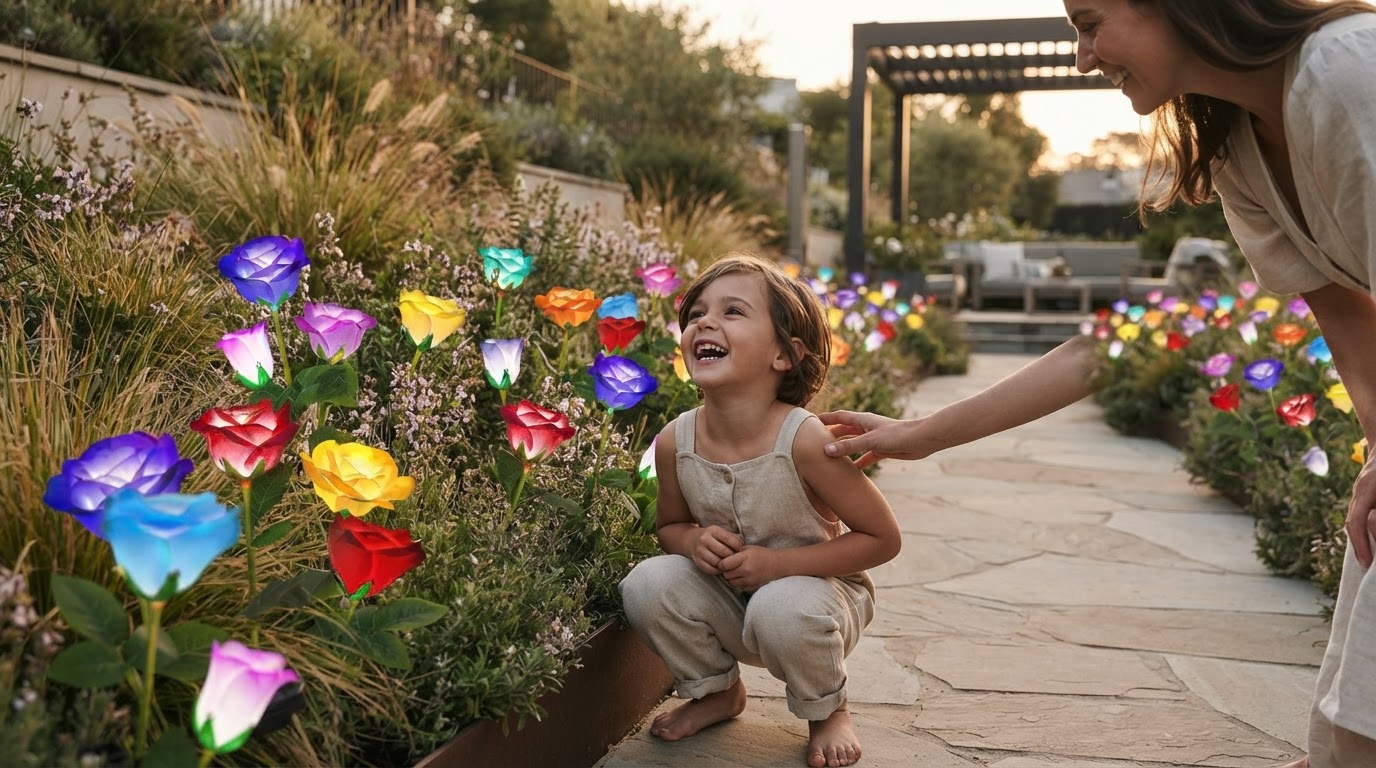 A 3-Point Framework for solar Glow Roses Placement