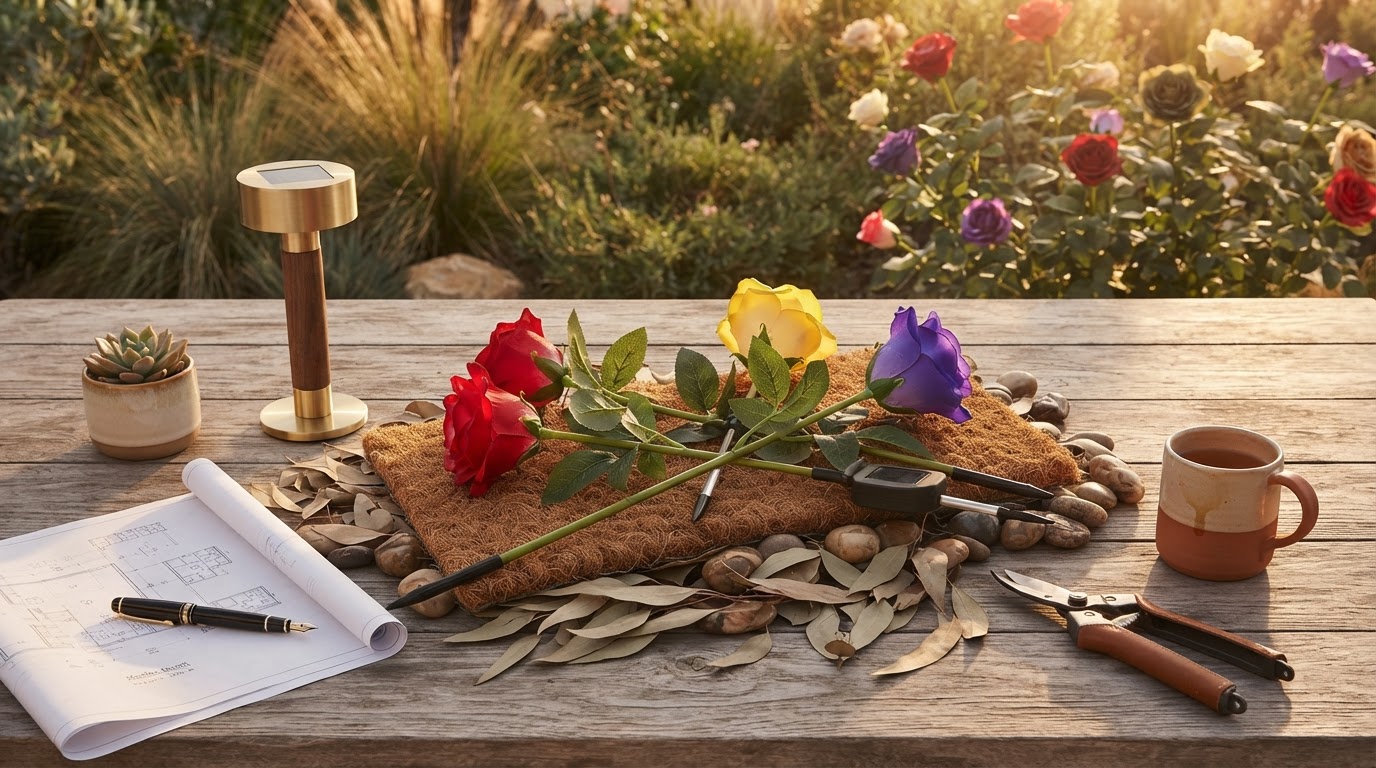 Solar Glow Roses Selection Framework for Garden Decoration
