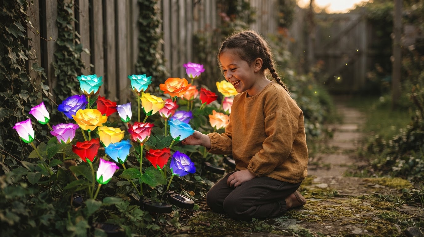 A 4-Step Setup for Solar Glow Roses