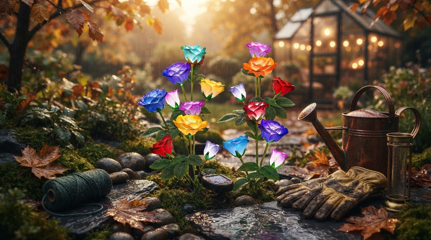 Maintaining solar Glow Roses in Wet Weather