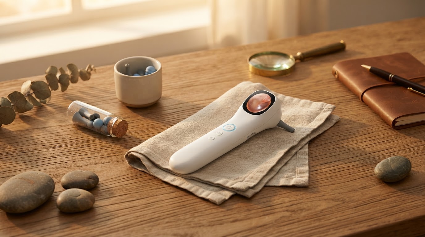Smart Ear Camera Systems for Home Health Surveillance