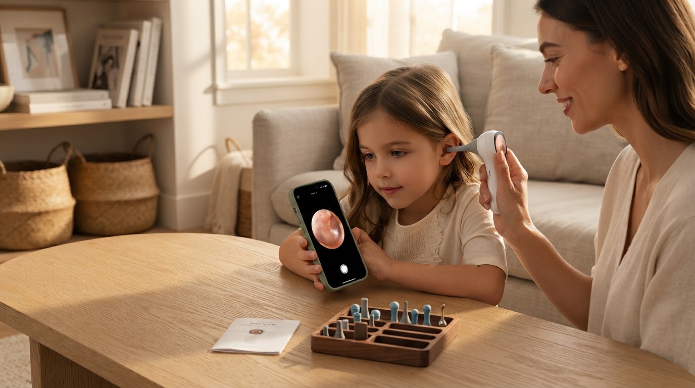 Smart Ear Camera Setup for iPhone Otoscopy