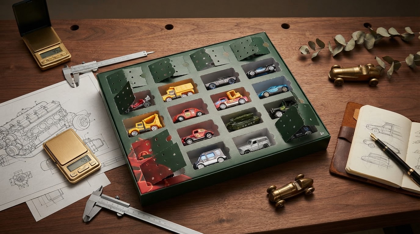 Selecting a Christmas Car Advent Calendar by Material Weight
