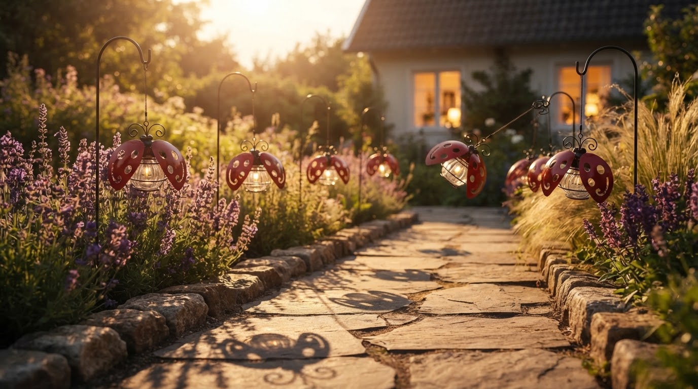 How do Solar Beetle Swinging Lights work as path lights?