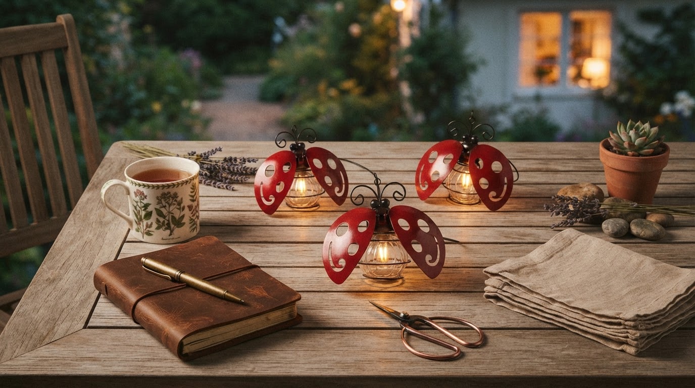 Elevating Garden Aesthetics with Solar Beetle Swinging Lights