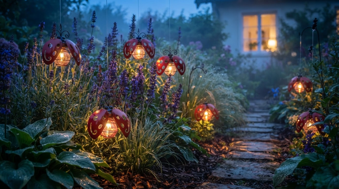 Integrating Solar Beetle Swinging Lights into Soft Landscapes