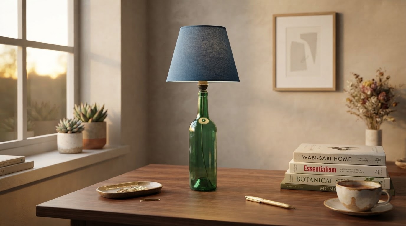 Led Bottle Lamp Integration for the Aesthetic Workspace