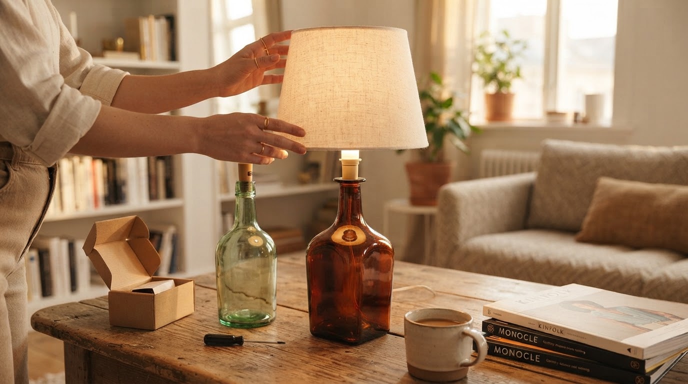 Led Bottle Lamp Simplifies the Empty Bottle Lamp Kit