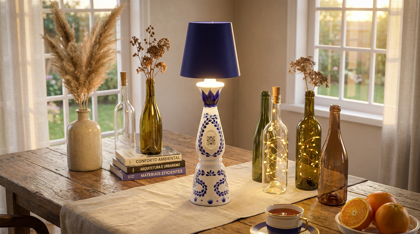 Led Bottle Lamp for Sustainable Upcycled Wine Bottle Decor