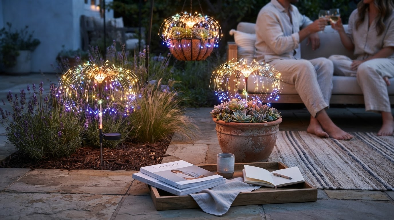 Enhancing Patio Ambiance with Solar Firework Light