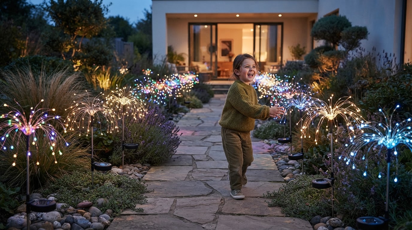 Designing Walkways with Solar Firework Light Installations