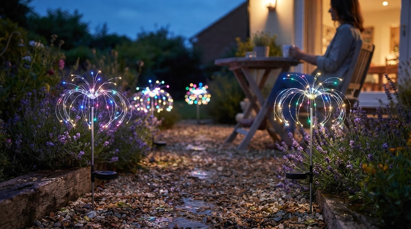 How do Solar Firework Light LED dandelions function?