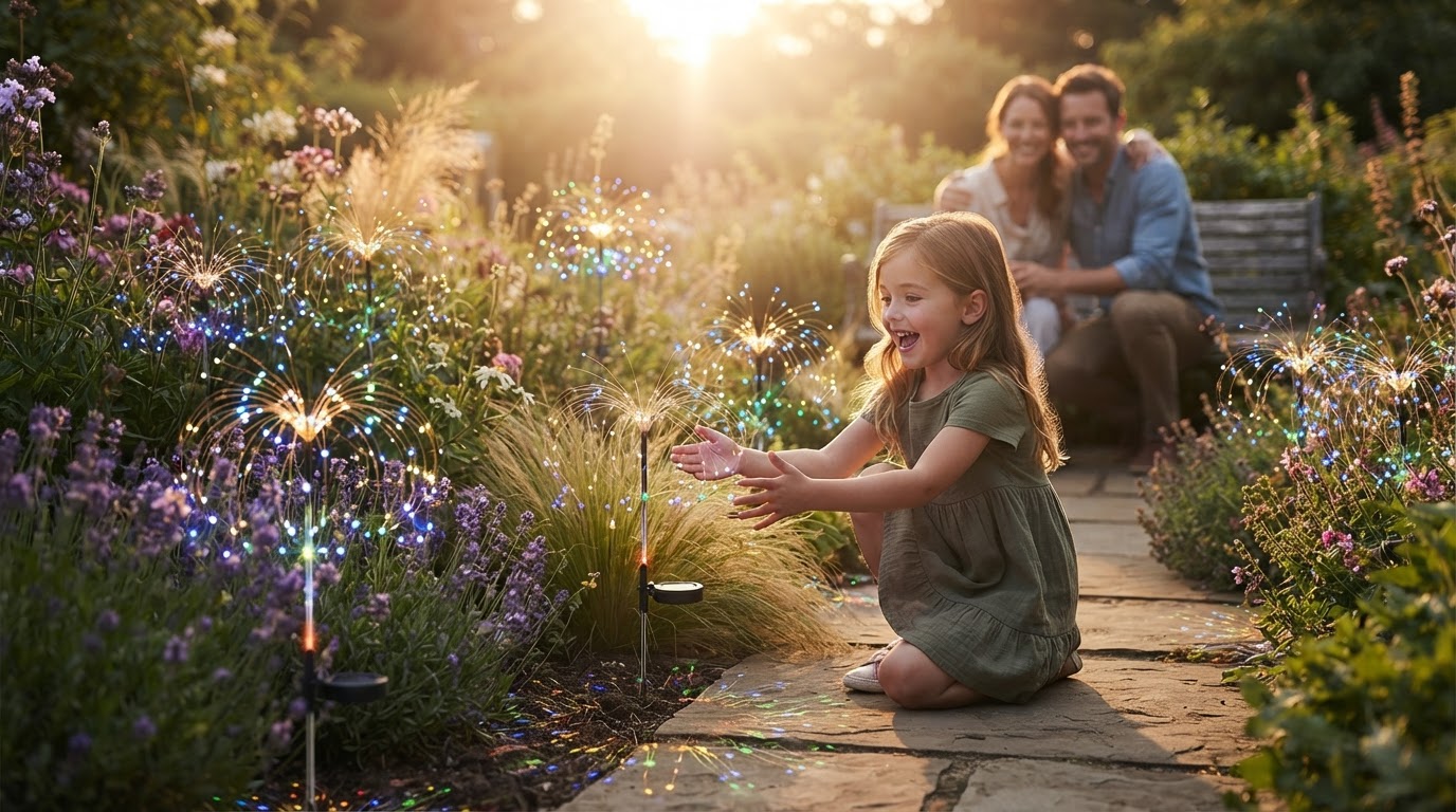 How to install Solar Firework Light in a garden?