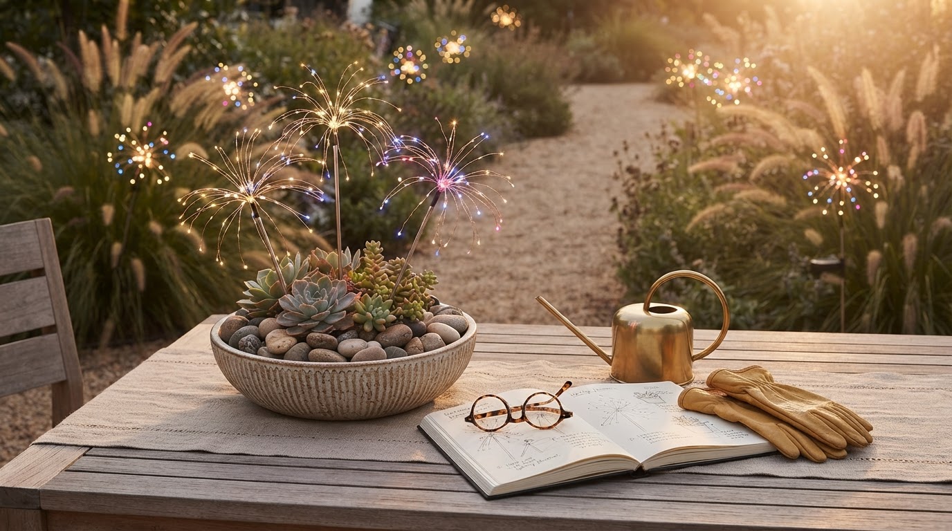 Integrating Solar Firework Light Into Garden Landscaping