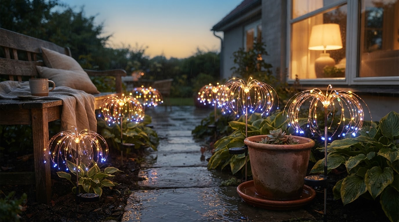 Do Solar Firework Light garden stakes withstand rain?