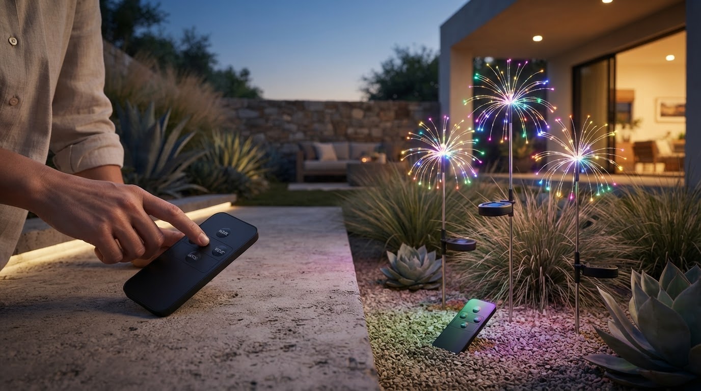 Managing Multi Color Solar Firework Light Remote Modes
