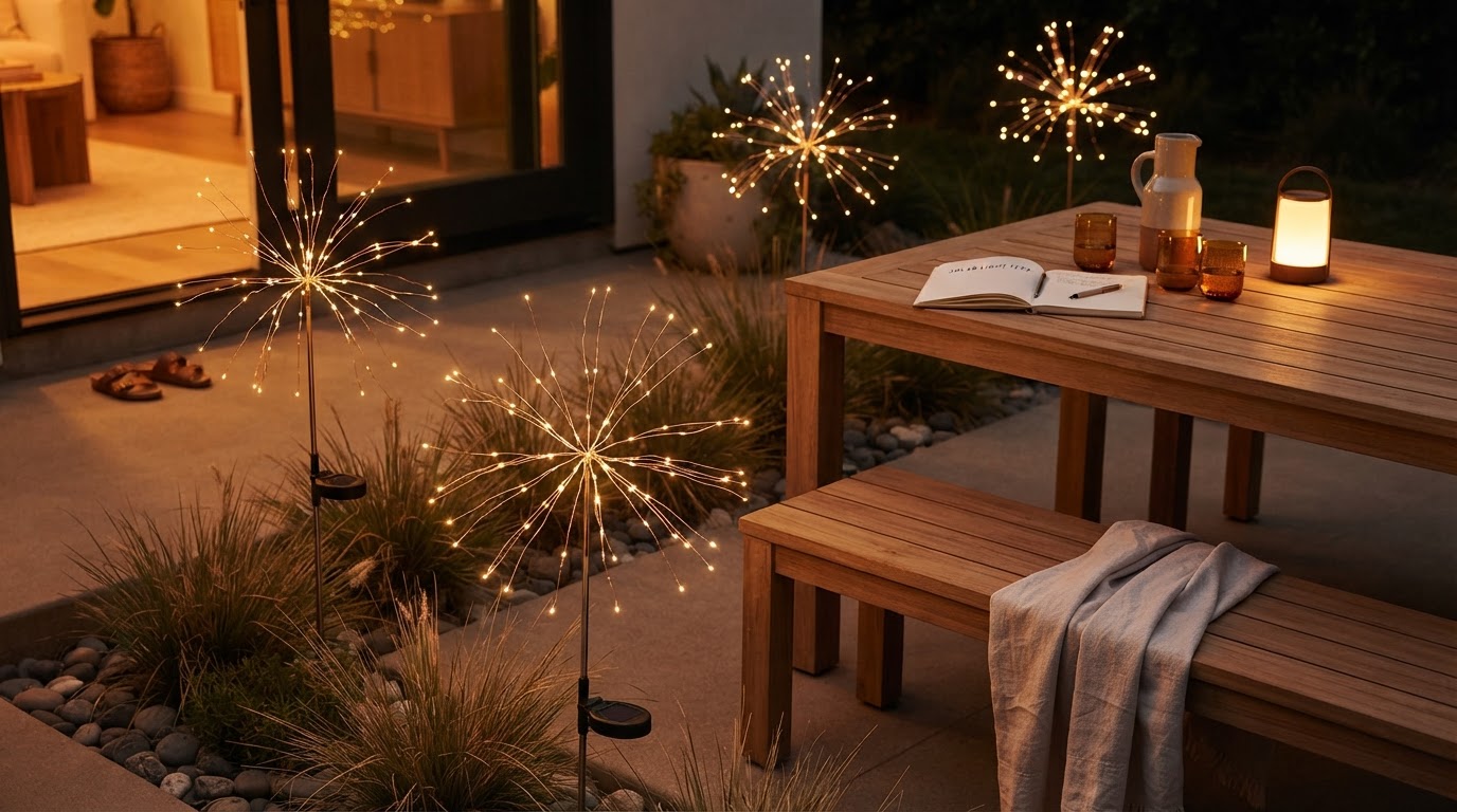 Optimizing Patio Ambiance with Solar Firework Light