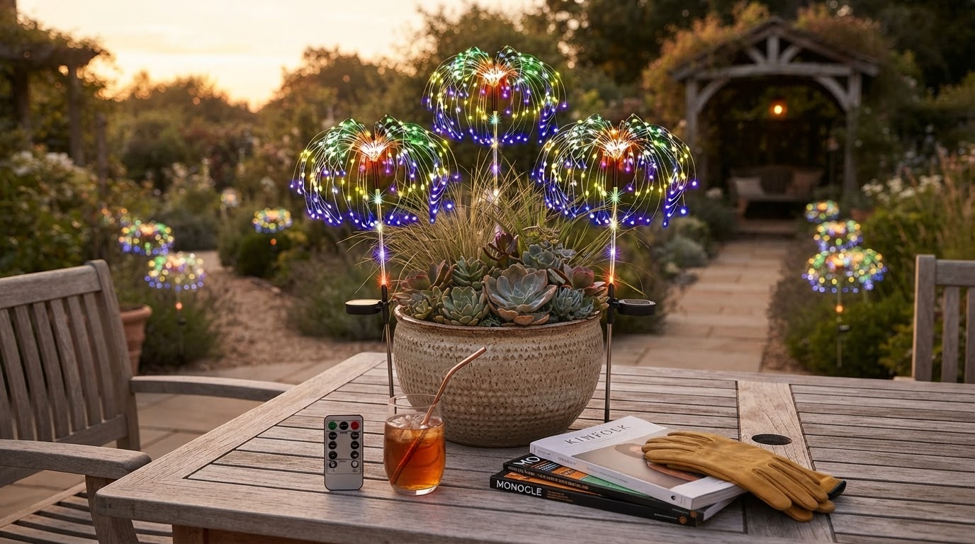 Solar Firework Light Customization for Creative Gardens