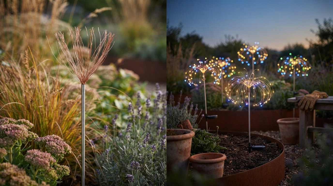 Solar Firework Light Eco-Friendly Landscape Stakes