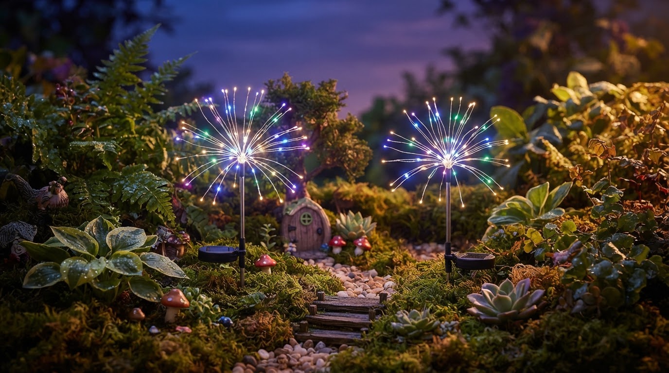 Can Solar Firework Light enhance a fairy garden aesthetic?