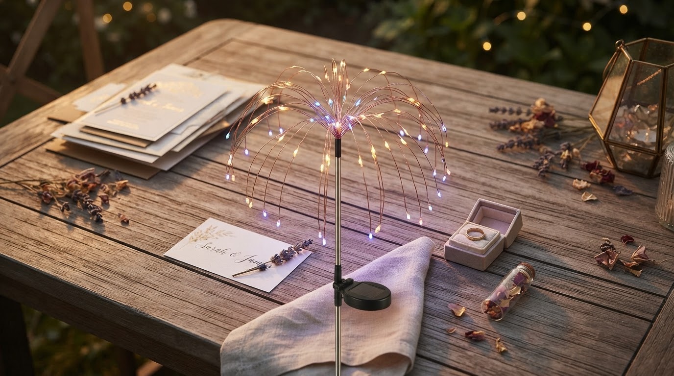Solar Firework Light for Outdoor Wedding Decor
