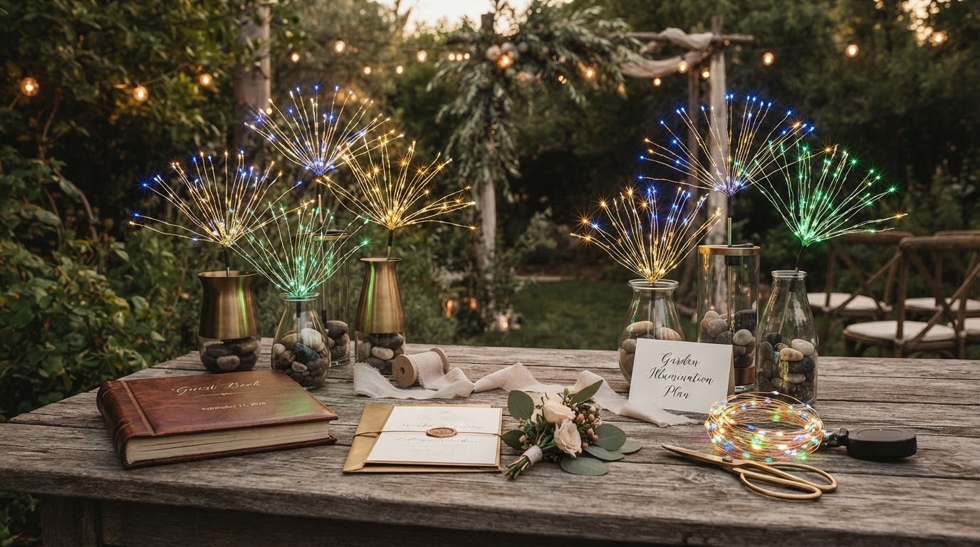 Solar Firework Light for Wedding Garden Environments