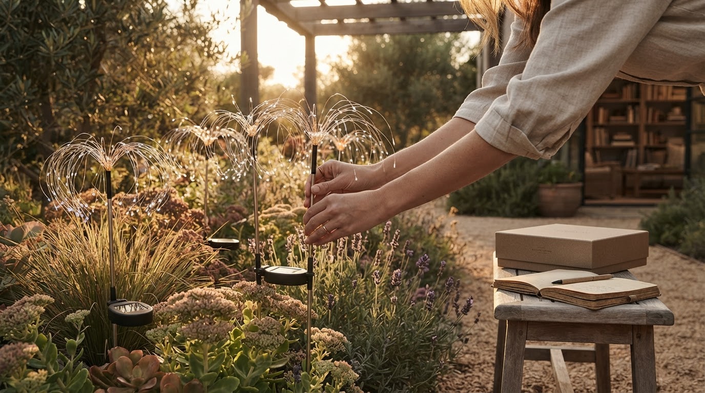 How does the Solar Firework Light perform in garden beds?