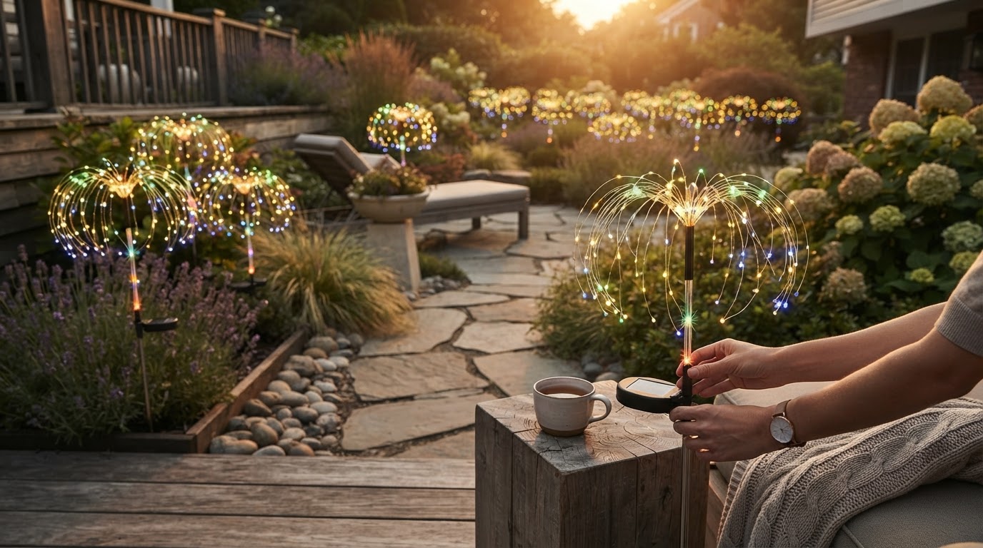 Optimizing Landscape Depth With Solar Firework Light