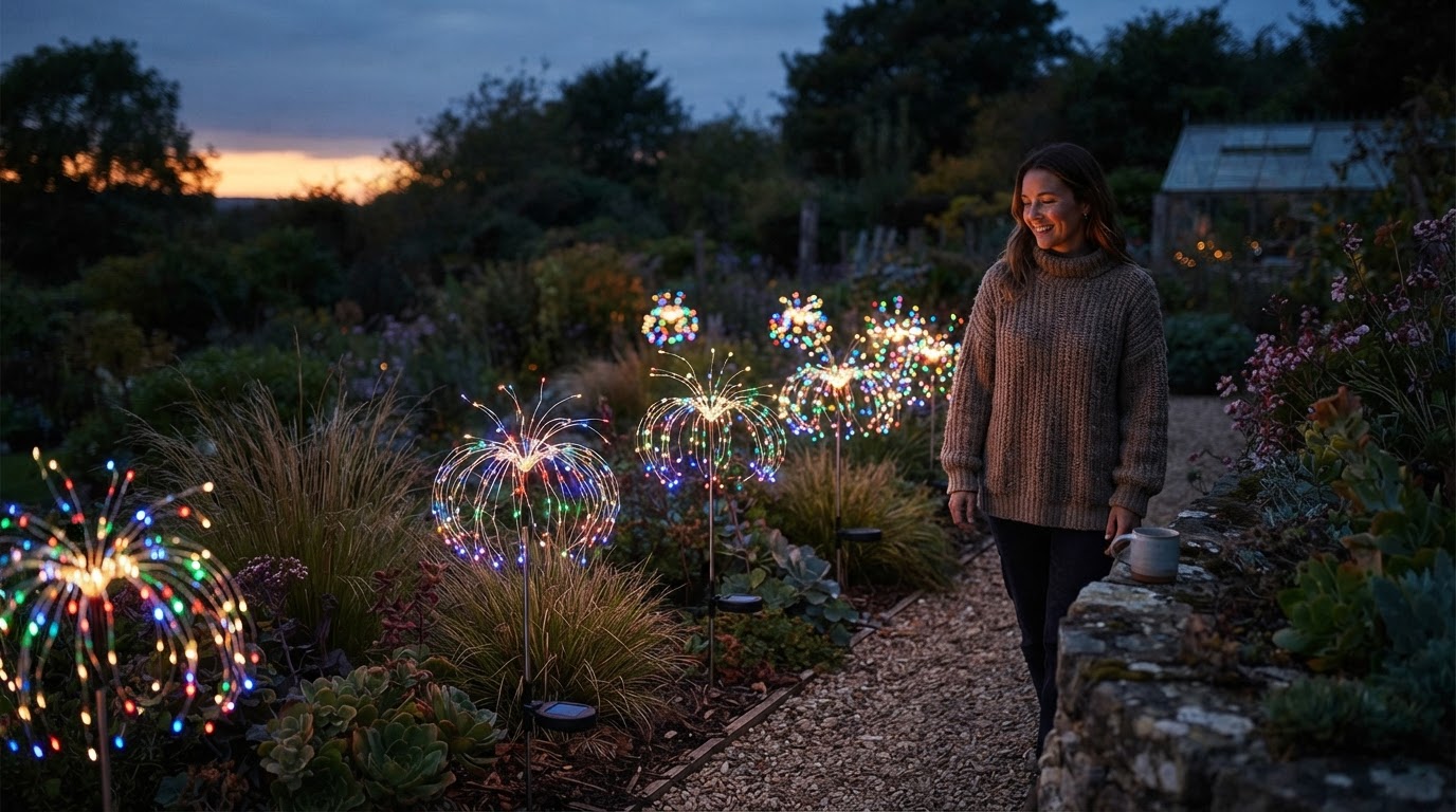 How do Solar Firework Light outdoor garden units perform?