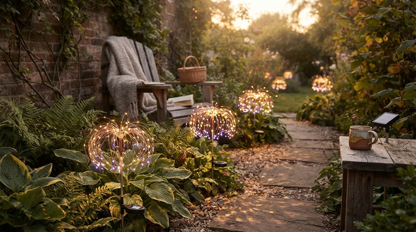 Why choose solar landscape lighting firework style?